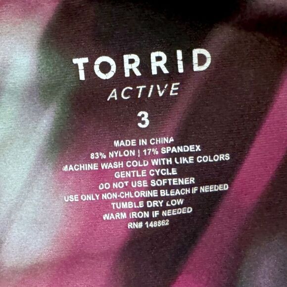 Torrid Black & Pink Full-Length Side Pocket Active Legging size 3 3XL - Picture 11 of 15